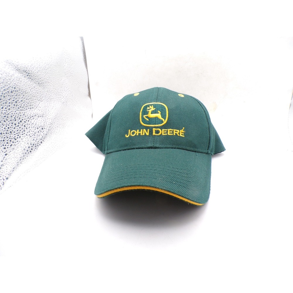 John Deere Green Yellow Embroidered Logo Adjustable Baseball Cap Hat